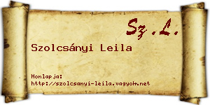 Szolcsányi Leila névjegykártya